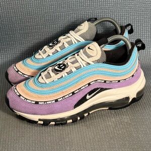 Nike Air Max 97 ‘Have a Nike Day’ Sneakers BQ9130-500 Size 6Y Size 7.5 Women’s